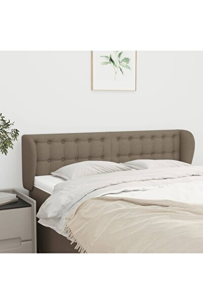 Concept Tăblie de pat cu aripioare gri taupe 147x23x78/88 cm textil