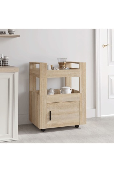 Concept Τροχήλατο τρόλεϊ κουζίνας sonoma δρυς 60x45x80 εκ. επεξεργασμένο ξύλο