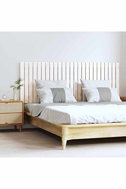 Concept Κεφαλάρι τοίχου, λευκό, 159,5x3x60 cm, μασίφ ξύλο πεύκου