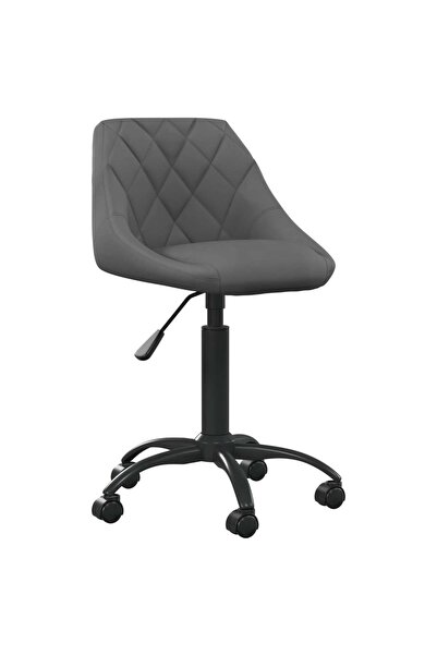 Concept Scaun de birou, gri închis, catifea