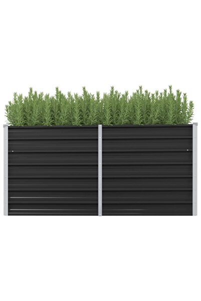 Concept Strat înălțat de grădină antracit 160x40x77 cm oțel galvanizat