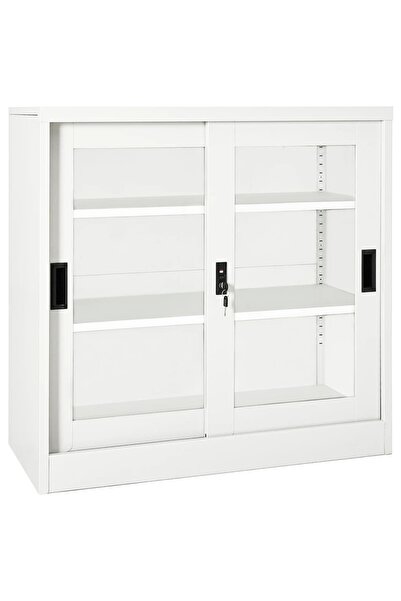 Concept Ντουλάπα με συρόμενη πόρτα, λευκή, 90x40x90 cm, ατσάλινη