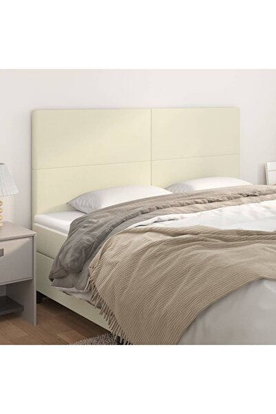Concept Tăblii de pat, 4 buc, crem, 80x5x78/88 cm, piele ecologică