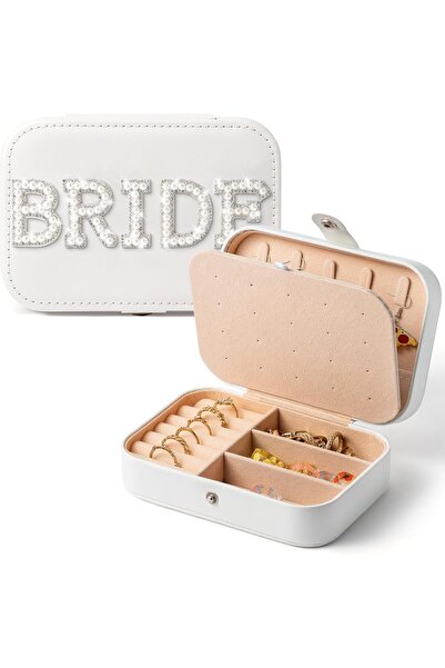 Arabest Bride to be Jewelry Box for Bride,Portable Jewelry Case, Jewelry Orga...
