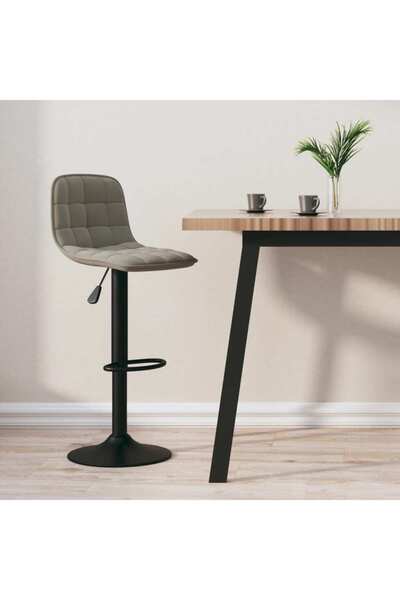 Concept Σκαμπό μπαρ, ανοιχτό γκρι, Βελούδο