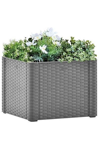 Concept Strat înălțat de grădină cu sistem auto-udare, gri, 43x43x33 cm