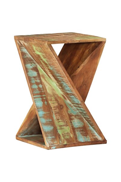 Concept Βοηθητικό τραπεζάκι, 35x35x55 εκ., από μασίφ ανακυκλωμένο ξύλο