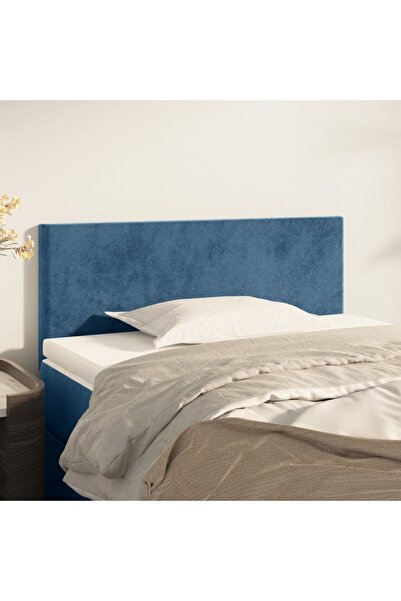 Concept Tăblie de pat, albastru închis, 100x5x78/88 cm, catifea