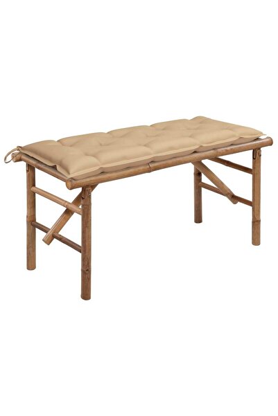 Concept Πτυσσόμενο παγκάκι κήπου με Μαξιλάρι, 118 εκ., από Μπαμπού