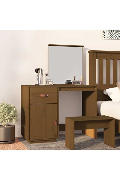 Concept Τραπεζάκι νιπτήρα, μελί καφέ, 95x50x134 cm, μασίφ ξύλο πεύκου