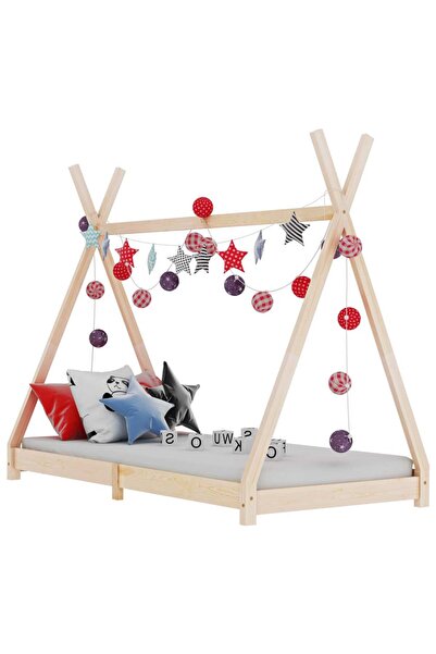 Concept Cadru de pat de copii, 70 x 140 cm, lemn masiv de pin