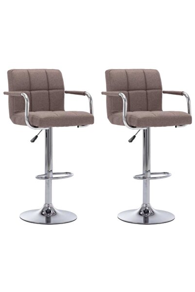 Concept Scaune de bar, 2 buc., gri taupe, material textil