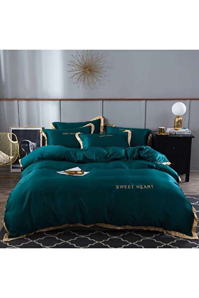 Other 4pcs washed silk ice silk solid color bed sheet bedding 220 x 240cm