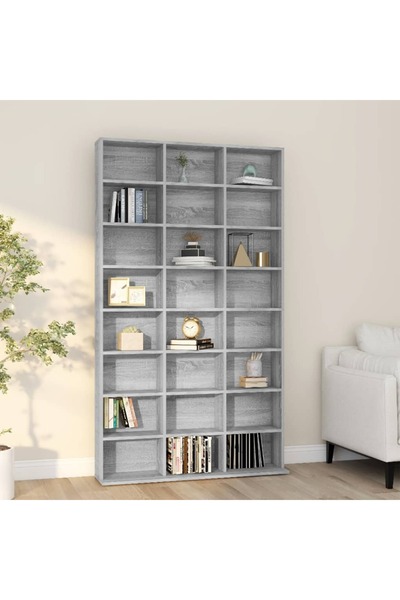 Concept Dulap CD-uri, sonoma gri, 102x23x177,5 cm, lemn prelucrat