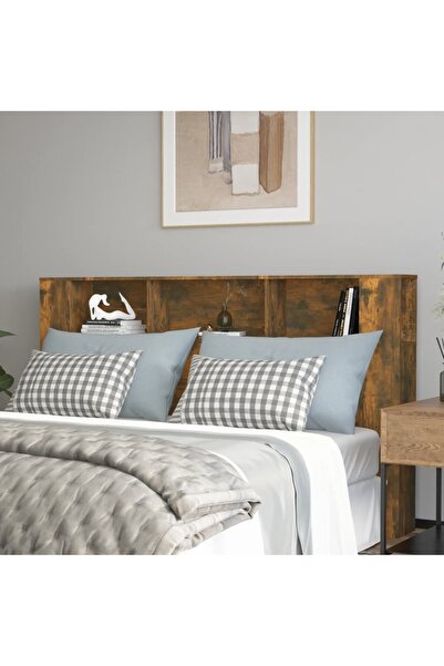 Concept Κεφαλάρι με ντουλάπα, καπνιστή δρυς, 180x18,5x104,5 εκ.