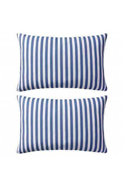 Concept Μαξιλάρια εξωτερικού χώρου, 2 τεμ., μπλε σκούρο, 60x40 εκ., Ριγέ τύπωμα