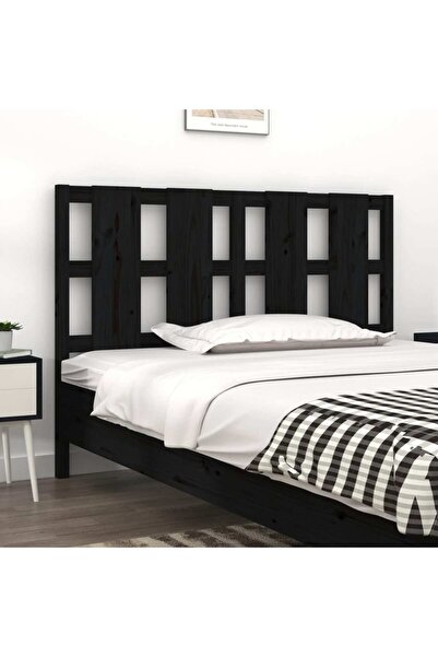 Concept Tăblie de pat, negru, 145,5x4x100 cm, lemn masiv de pin