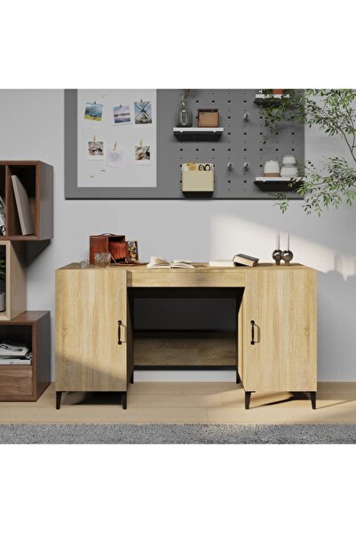 Concept Birou, stejar sonoma, 140x50x75 cm, lemn compozit