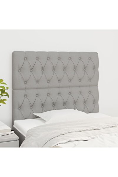 Concept Tăblii de pat, 2 buc, gri deschis, 100x7x78/88 cm, textil