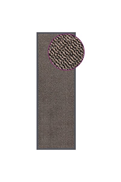 Concept Covoraș de intrare cu smocuri, maro închis, 60x180 cm