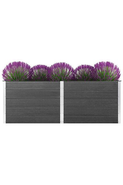 Concept Strat înălțat de grădină, gri, 250 x 50 x 91 cm, WPC
