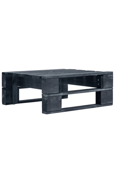 Concept Σκαμπό κήπου από παλέτες, μαύρο, ξύλινο