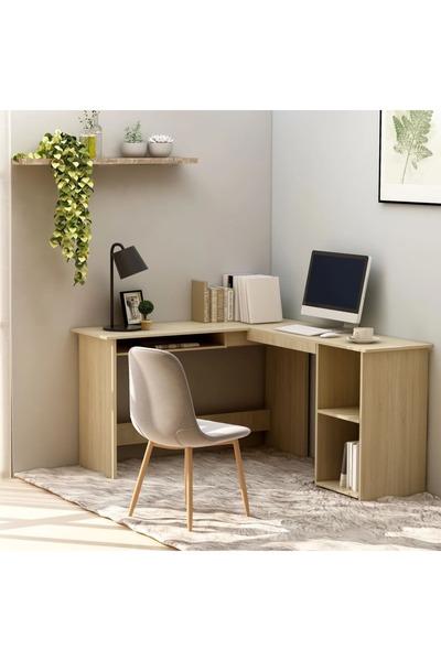 Concept Birou de colț în formă de L, stejar Sonoma, 120x140x75 cm, PAL