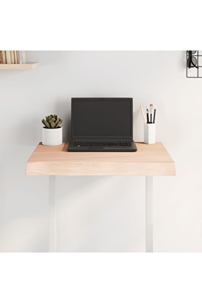 Concept Blat de birou, 60x50x6 cm, lemn masiv de stejar netratat