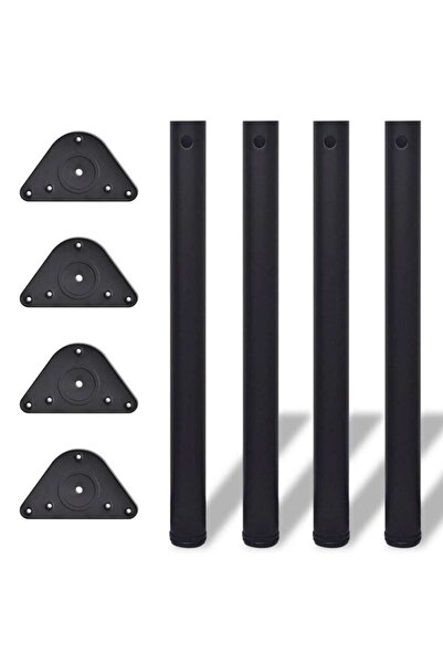 Concept 242148 4 πόδια τραπεζιού ρυθμιζόμενου ύψους μαύρο 710 mm