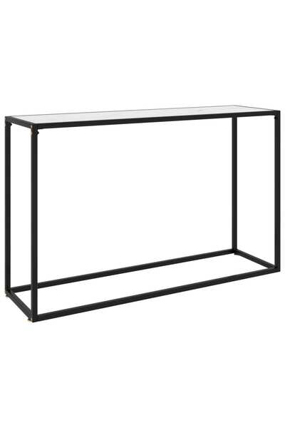 Concept Τραπέζι κονσόλας, λευκό, 120x35x75 cm, σκληρυμένο γυαλί