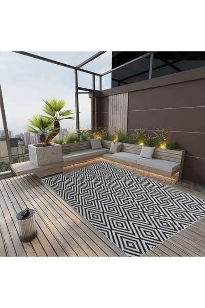 Concept Outdoor Rug , black, 140x200 cm, PP