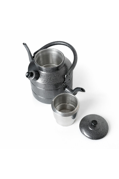 Outdoven Çoban Çaydanlığı Semaver Çift Emzikli Alüminyum ORTA