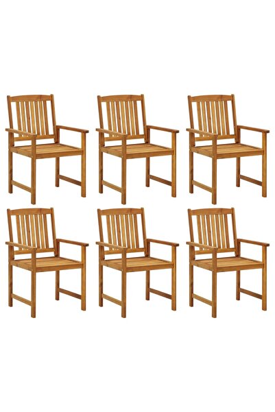 Concept Καρέκλες κήπου, 6 τεμ., από μασίφ ξύλο ακακίας