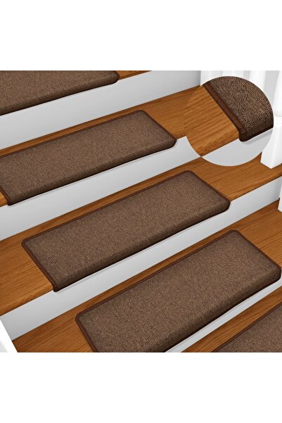 Concept Πατάκια σκαλοπατιών, 15 τεμ., καφέ, 65 x 25 cm