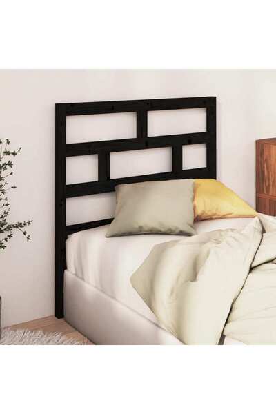 Concept Κομοδίνο, μαύρο, 106x4x100 cm, μασίφ ξύλο πεύκου