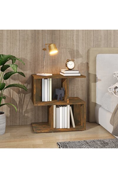 Concept Κομοδίνο, καπνιστή δρυς, 50x30x51,5 cm, επεξεργασμένο ξύλο