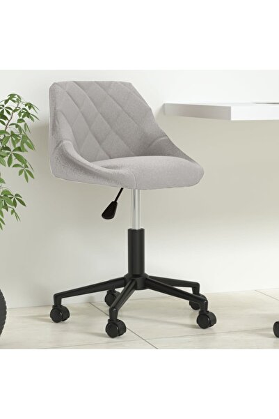 Concept Scaun de birou pivotant, gri deschis, catifea