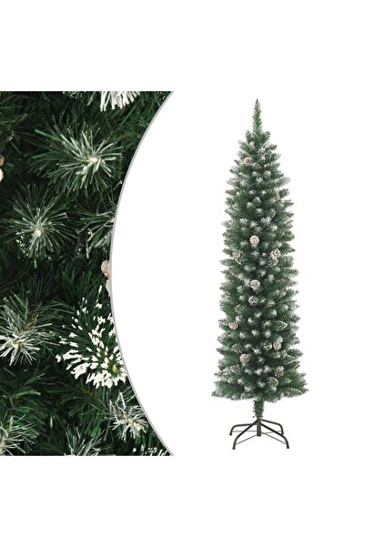 Concept Λεπτό τεχνητό χριστουγεννιάτικο δέντρο με βάση, 180 εκ., PVC