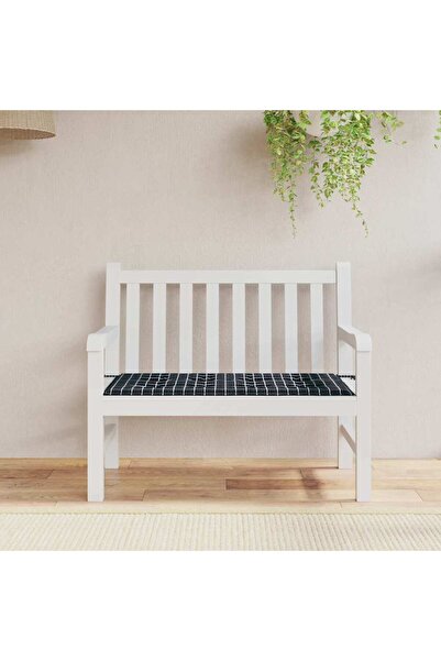 Concept Μαύρο καρό μαξιλάρι Μαξιλάρι κήπου 120x50x3cm ύφασμα oxford