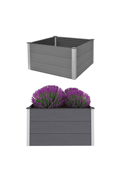 Concept Strat înălțat de grădină, gri, 100 x 100 x 54 cm, WPC