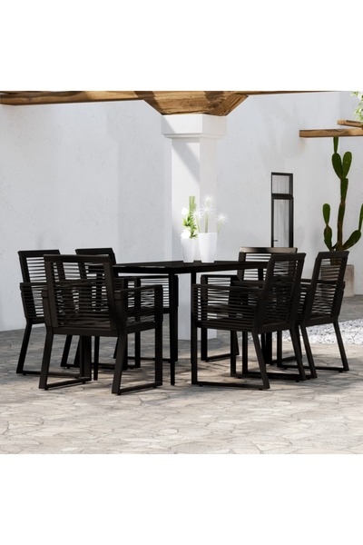 Concept Set mobilier de grădină, 7 piese, negru