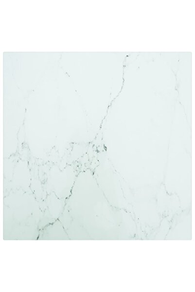 Concept Λευκή επιφάνεια τραπεζιού 40x40 εκ., σχέδιο από σκληρυμένο μάρμαρο 6 ...