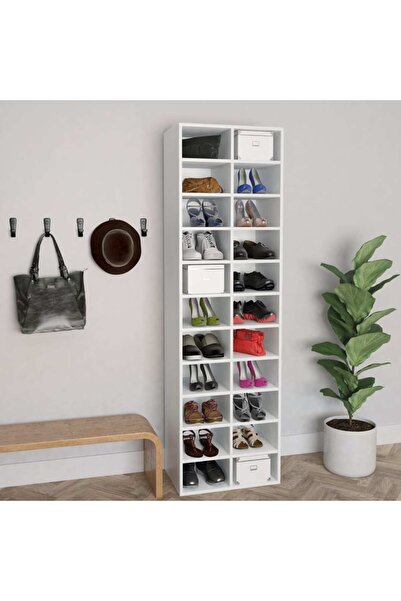 Concept Ράφι παπουτσιών, λευκό, 54x34x183 cm, μοριοσανίδα