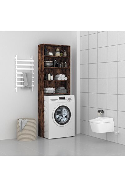 Concept Washing machine cabinet, smoked oak, 64x24x190 cm