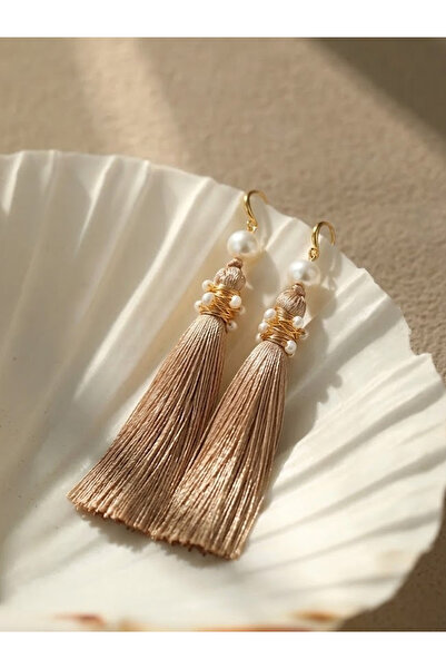 MAJOOD 18K Gold 925 Silver Wire Wound Natural Freshwater Pearls/Handmade Tass...