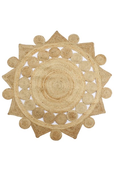 Concept Χειροποίητο Υφαντό Χαλί από γιούτα, 90 εκ.