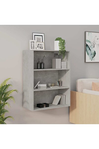 Concept Επιτοίχιο ντουλάπι, γκρι σκυροδέματος, 69,5x32,5x90 εκ.