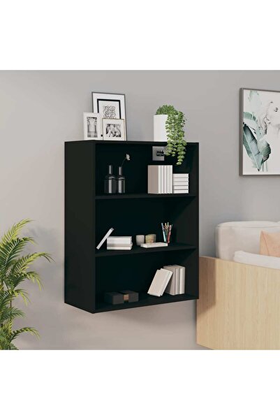 Concept Επιτοίχιο ντουλάπι, μαύρο, 69,5x32,5x90 εκ.