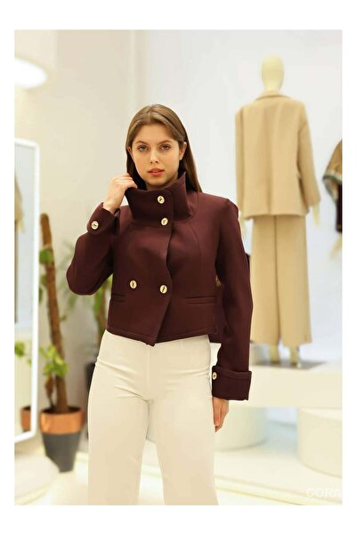 Coral Cuffed Short Jacket 6338 Plum