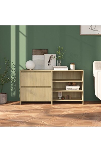 Concept Servantă 2 piese, stejar sonoma, lemn compozit